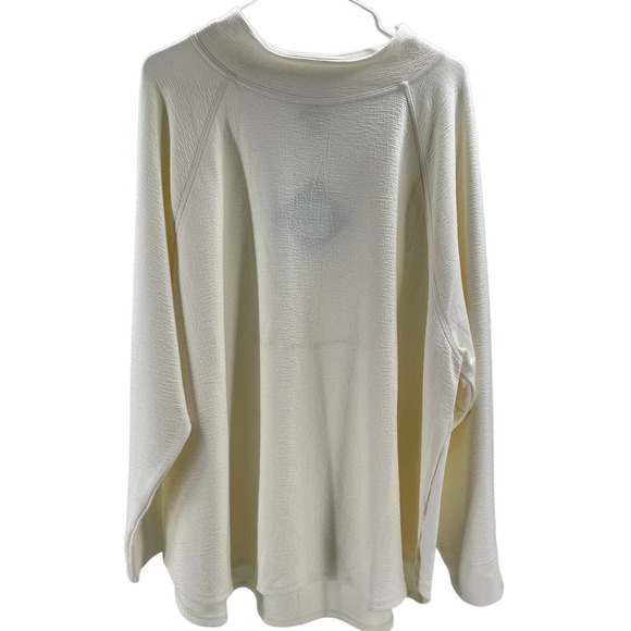 AVA & VIV 3X plus cream color super soft cowl neck pullover sweatshirt NWT B112 - Picture 2 of 9